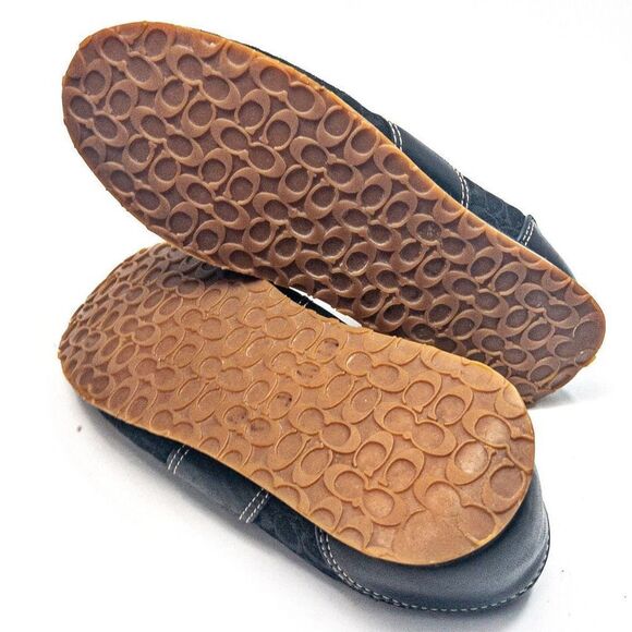 Coach Noella Black Leather and Canvas Sneakers Sz 5M - Picture 4 of 11